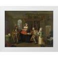 thumbnail image 1 of Hogarth, William 32x25 White Modern Wood Framed Museum Art Print Titled - Marriage A la Mode 3 The Inspection, 1 of 4