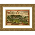 thumbnail image 1 of Hogenberg, Braun 14x10 Gold Ornate Wood Framed with Double Matting Museum Art Print Titled - Netherlands, 1 of 4