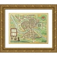 thumbnail image 1 of Hogenberg, Braun 14x12 Gold Ornate Wood Framed with Double Matting Museum Art Print Titled - Bristol England, 1 of 4