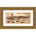 thumbnail image 1 of Hogenberg, Braun 18x10 Gold Ornate Wood Framed with Double Matting Museum Art Print Titled - Lisbon Portugal, 1 of 4