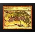thumbnail image 1 of Hogenberg, Braun 18x15 Black Modern Framed Museum Art Print Titled - Kilwa Tanzania, 1 of 4