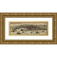 thumbnail image 1 of Hogenberg, Braun 24x11 Gold Ornate Wood Framed with Double Matting Museum Art Print Titled - Genoa, 1 of 4