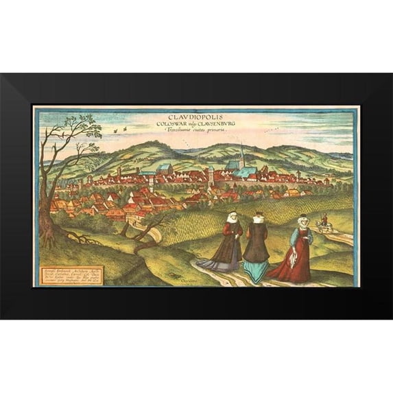 Hogenberg, Braun 24x15 Black Modern Framed Museum Art Print Titled - Dacia Romania