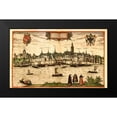 thumbnail image 1 of Hogenberg, Braun 24x16 Black Modern Framed Museum Art Print Titled - Nijmegen Netherlands, 1 of 4