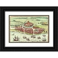 thumbnail image 1 of Hogenberg, Braun 32x23 Black Ornate Wood Framed with Double Matting Museum Art Print Titled - Sweden, 1 of 4