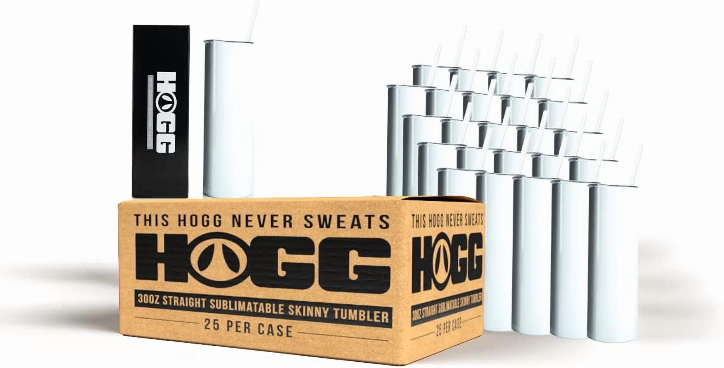 Hogg Sublimation Tumbler (25 Pack) - White, Sublimation Blanks, Bulk  Tumblers with Lids and Straws, 30 oz Skinny Cups - Walmart.com