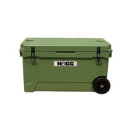 Hogg Watercress 65 QT Insulated Cooler with Wheels and Handles, Rolling Ice Chest with Wheels, Rotomolded Wheeled Coolers for Camping, Drinks, Outdoors