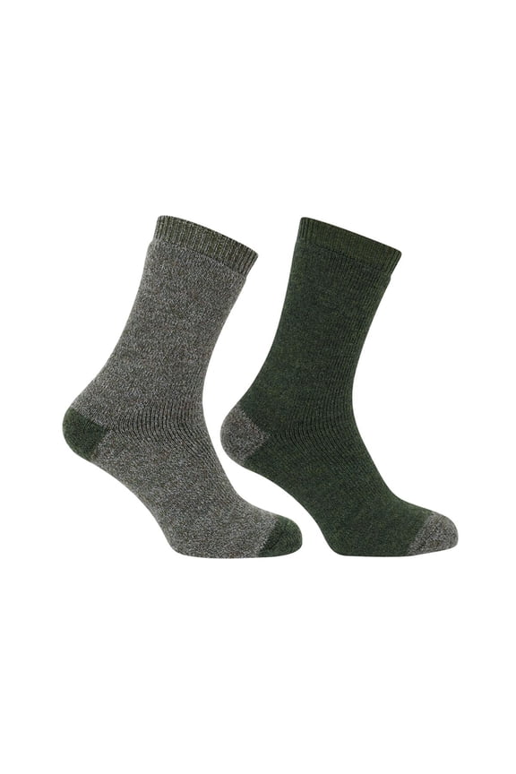 1904 Country Short Socks (Twin Pack) - Tweed/Loden Medium