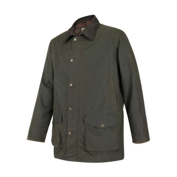 Hoggs of Fife Caledonia Mens Waxed Jacket Medium Olive