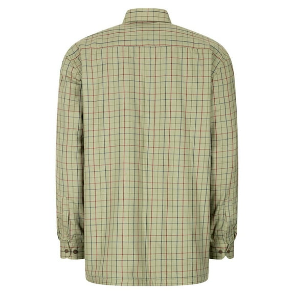 Hoggs of Fife Fleece Lined Shirt Green Tattersall Check Large Check