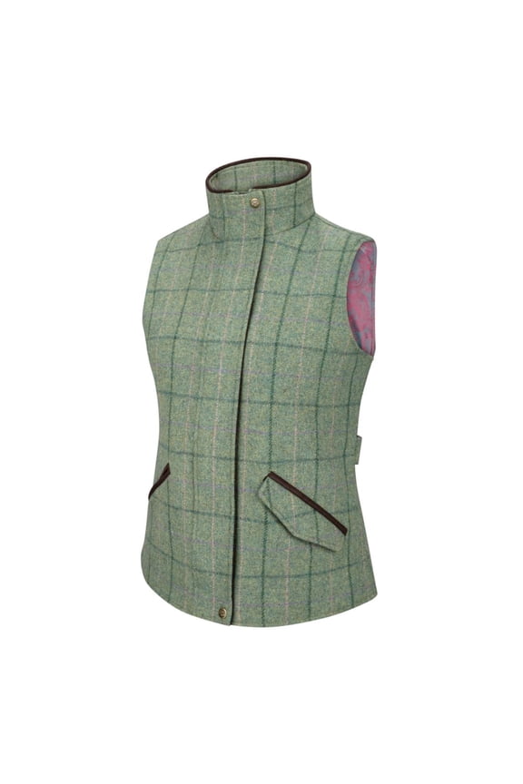 Roslin Technical Tweed Waistcoat Spring Bracken 12 Tweed