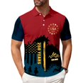 thumbnail image 1 of Hogleaql 250th Anniversary Usa Polo Shirt for Men Short Sleeve Button Down V Neck Usa 1776-2026 T-Shirts American Flag Retro Graphic Patriotic Fashion Shirts Tops Red 2XL, 1 of 4