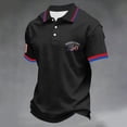 thumbnail image 1 of Hogleaql 250th Anniversary Usa Polo Shirt for Men Short Sleeve Collar 4th Of July Button T-Shirt American Flag Retro Graphic Patriotic Fashion Blouse Black XL, 1 of 6