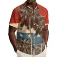 thumbnail image 1 of Hogleaql 4th Of July Hawaiian Shirts for Men 4th Of July American Flag Graphic Short Sleeve Patriotic Shirt Collared Button Fashion Hawaiian Casual Outfits Red 2XL, 1 of 6