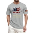thumbnail image 1 of Hogleaql American 250th Anniversary Shirts Men's Patriotic Short Sleeve Crew Neck American Flag Tops Dressy Independence Day Loose Shirts Light Gray 2XL, 1 of 4