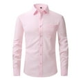 thumbnail image 1 of Hogleaql Dress Shirts for Men Big and Tall Trendy Long Sleeve Wrinkle Free Stretch Collared Shirt Button Down Formal Business Wedding Dating Cozy Pink XL, 1 of 2