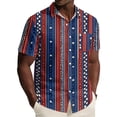 thumbnail image 1 of Hogleaql Funny Independence Day Pattern Hawaiian Shirts for Men 4th Of July American Flag Print Short Sleeve Patriotic Shirts Collared Button Down Trendy Beach Workout Shirts for Men Red 4XL, 1 of 6