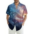 thumbnail image 1 of Hogleaql Men's 4th Of July Shirt 4th Of July American Flag Graphic Short Sleeve Patriotic Shirt Collared Button Down Fashion Beach Workout Shirts for Men Navy M, 1 of 6