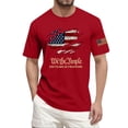 thumbnail image 1 of Hogleaql Men's American Flag Shirt Crewneck 4th Of July Patriotic Tops Short Sleeve USA Independence Day Graphic for Men Dressy Tee Tops Red 5XL, 1 of 4