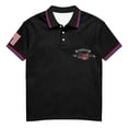 thumbnail image 1 of Hogleaql Men's Trendy 250th Anniversary Usa Polo Shirt Short Sleeve Collared Usa 1776-2026 Button Tops Independence Day Patriotic Fashion Shirts Tops Black M, 1 of 7