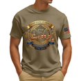 thumbnail image 1 of Hogleaql Mens Graphic Tees 4th Of July T Shirt Patriotic Short Sleeve Crew Neck American Flag Tops Casual Independence Day Loose Tshirt Khaki 2XL, 1 of 4