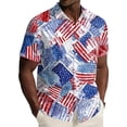 thumbnail image 1 of Hogleaql Mens Patriotic 4th Of July Shirts 4th Of July American Flag Graphic Short Sleeve Shirts Collared Button Down Trendy Beach Casual Shirts for Men Watermelon Red 3XL, 1 of 6