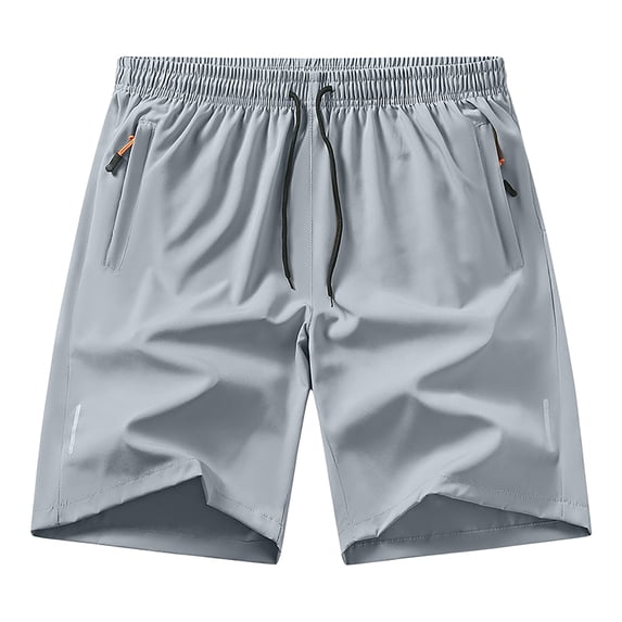 Hogleaql Mens Summer Beach Shorts Soft Elastic Waist Quick Dry Shorts Drawstring Summer Loose Relaxed Fit Dressy Shorts with Pockets Light Gray S