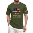 thumbnail image 1 of Hogleaql Patriotic American Flag Men’s T-Shirt, Round Neck 4th Of July Patriotic Shirts Short Sleeve Independence Day USA Graphic for Men Casual T Shirt Army Green L, 1 of 4