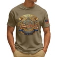 thumbnail image 1 of Hogleaql Patriotic American Flag Men’s T-Shirt, Round Neck 4th Of July Patriotic Shirts Short Sleeve Independence Day USA Graphic for Men Dressy Tee Tops Khaki M, 1 of 4