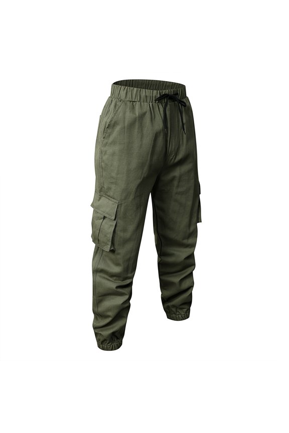 Tactical Pants for Men Trendy Waterproof Hiking Ripstop Stretch Pants with Multi-Pockets Cargo Loose Lightweight Solid Color Pant Army Green XL