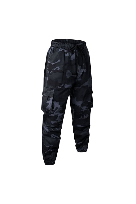 Tactical Pants for Men Trendy Waterproof Outdoor Work Ripstop Stretch Pants with Multi-Pockets Cargo Loose Fit Lightweight Solid Color Pant Zebra L
