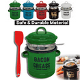 thumbnail image 1 of Hogloyecr 46 Oz Bacon Grease Container, Bacon Grease Saver with Strainer for Kitchen, Ceramic Bacon Grease Jar with Silicone Spatula & Lid, Cooking Up Fat Catcher Green, 1 of 4