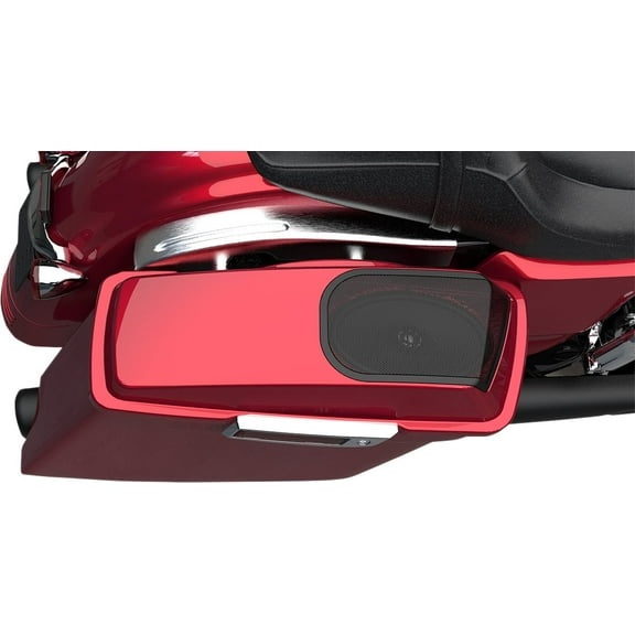 Hogtunes Red Saddlebag Lids w/XL 6x9" Speakers (692-XL LID-AA)
