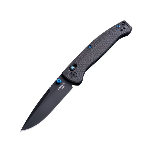 Hogue Mysto Collectors Folding Knife, 3.4in, CPM MagnaCut Stainless Steel, Clip Point, Black Carbon Fiber Handle