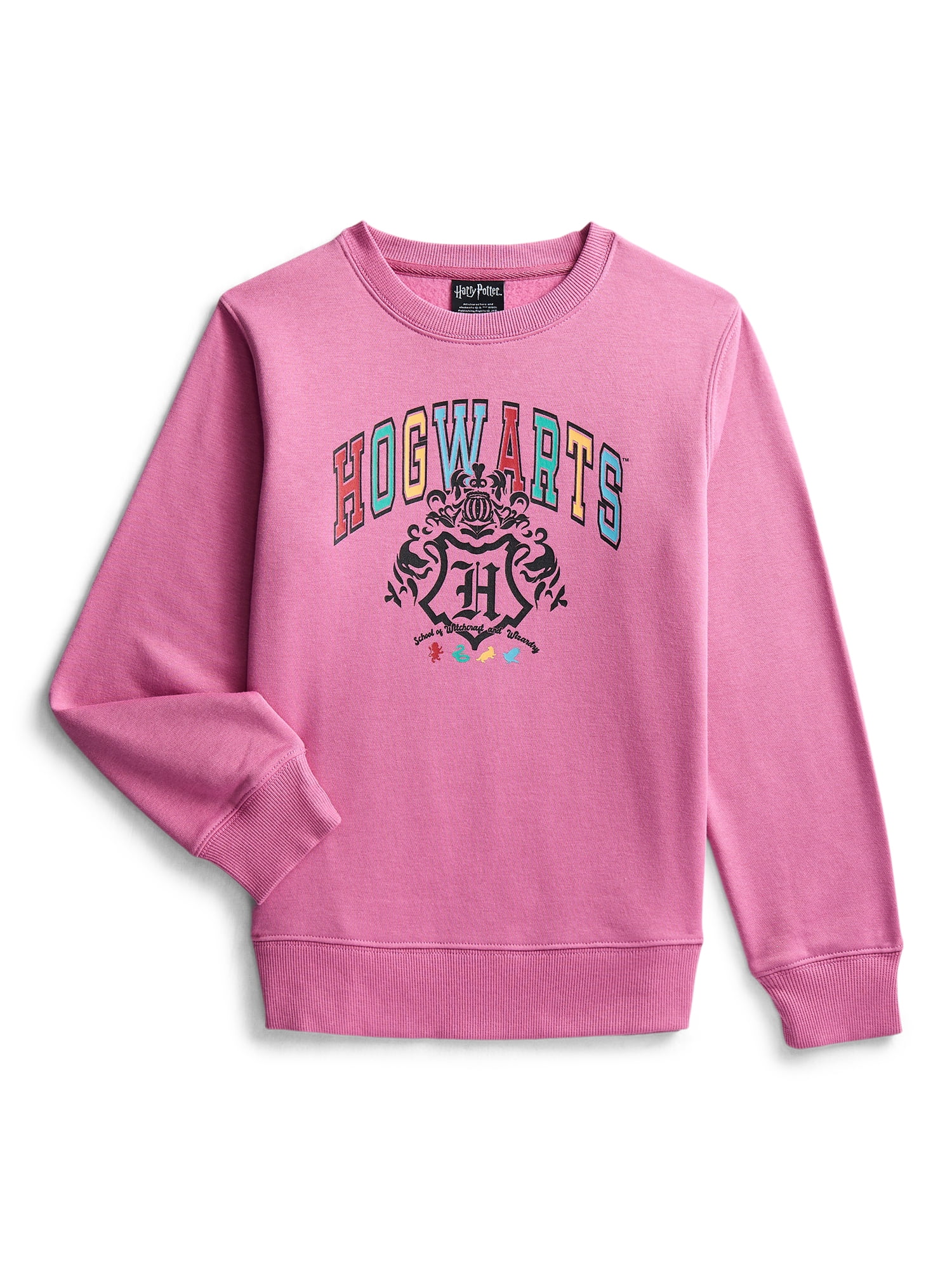 Harry Potter Boys Hogwarts Graphic Crew Fleece Sweatshirt, Sizes XS-2XL