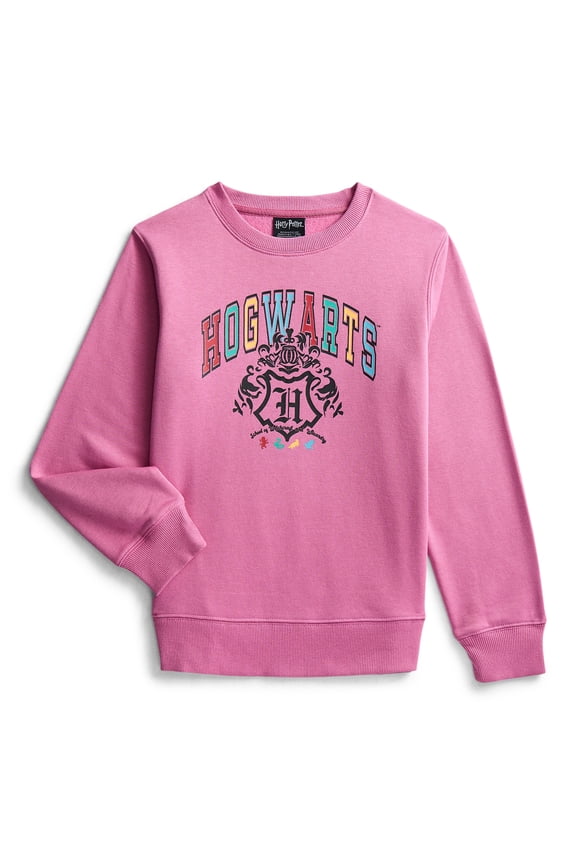 Boys Hogwarts Graphic Crew Fleece Sweatshirt, Sizes XS-2XL