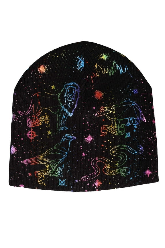 Hogwarts House Emblem Constellations Knit Hat