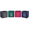 Hogwarts Houses 11Inch Storage Bin Cube Organizers, Set of 4 Fabric