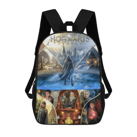 Hogwarts Legacy Backpacks 17 Inch Bookbag Casual Daypack Backpacks for Travel Camping Hiking