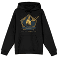 thumbnail image 1 of Hogwarts Legacy Bird Live The Unwritten Long Sleeve Men's Black Hooded Sweatshirt-3XL, 1 of 4