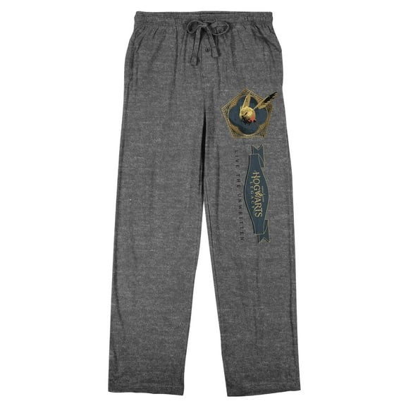 Hogwarts Legacy Golden Snidget Logo Men's Gray Heather Sleep Pajama Pants-Small