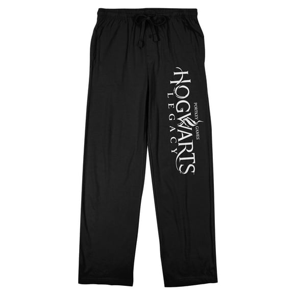 Hogwarts Legacy Logo Men's Black Sleep Pajama Pants-Large