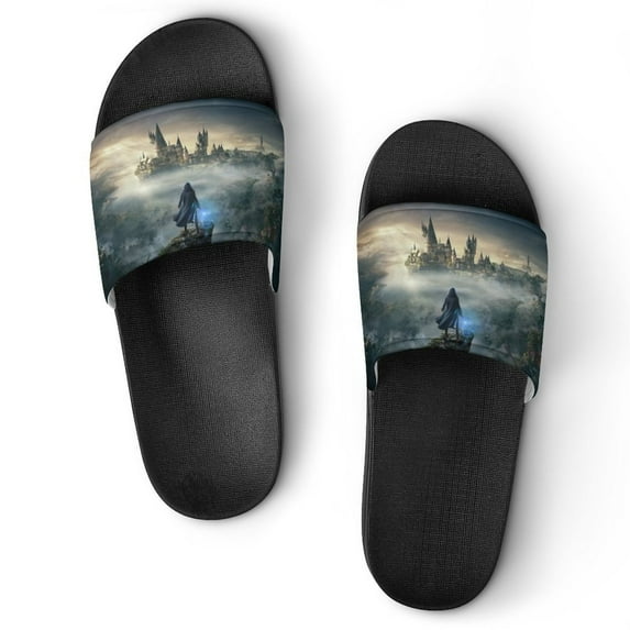 Hogwarts Legacy Shower Shoes for Women & Men, Non Slip Slippers Sandals Pool Slides Lightweight Beach Shoes for Home Garden Bathroom