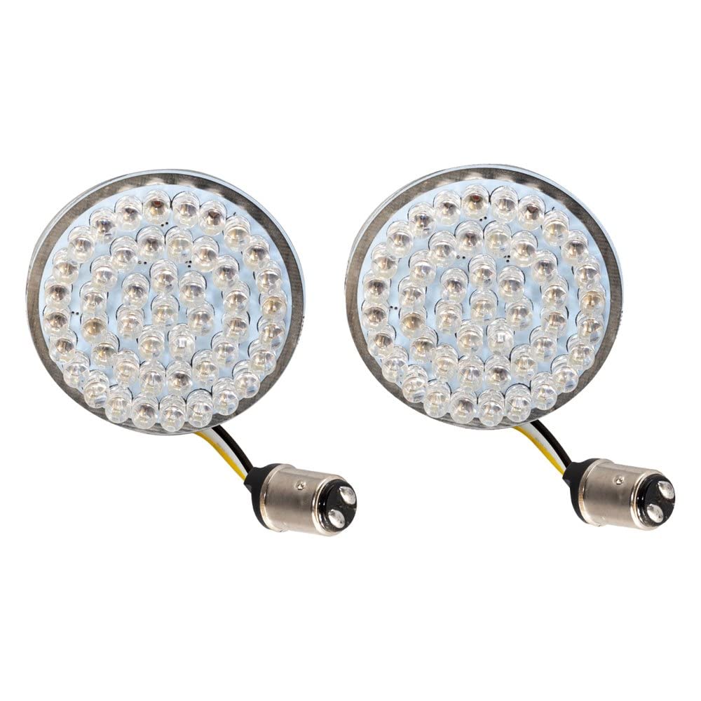 Dreamizer 1157 LED Turn Signal Lights For Harley Davidson Softail (1998-2023) - Amber/White, Pair