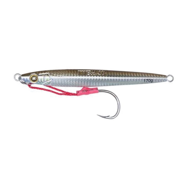 Hogy Sand Eel Jig with Teaser Assist Hook, 8.5oz, Olive