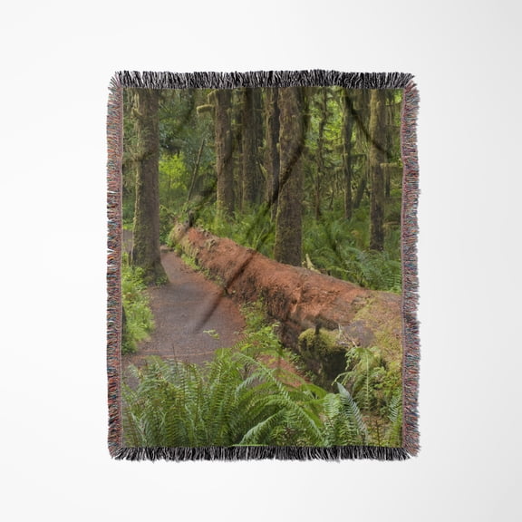 Hoh Rainforest, Olympic Np, Washington - Us48 Rkl0013 - Raymond Klass, Woven Blanket