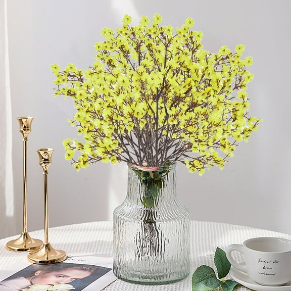 Hohaski 10PC 50cm, Inspired Simulation of Branches for Home Decoration, Realistic Flesh Colored Small Peach Blossoms Dried Branches Tea Room Flower