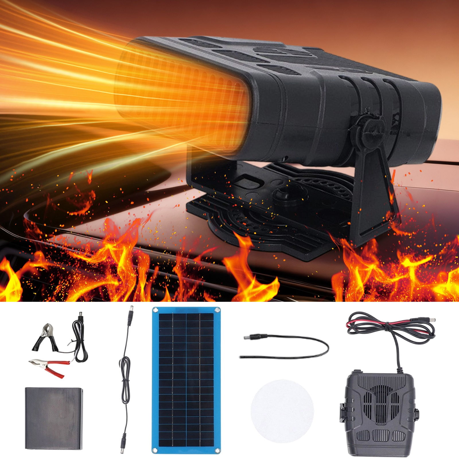 Hohaski 30W Portable Solar Panel for Winter Vehicle Pets House Space Heating and Power