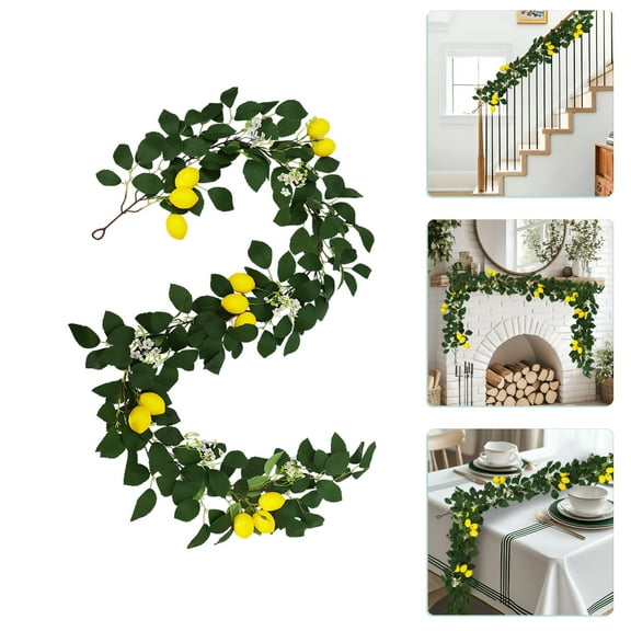 Hohaski Artificial Wisteria Vine Rattan Artificial Lemon Rattan Indoor Greenerys Arrangement Festive Days Decoration Rattan Home Garden Party Decor