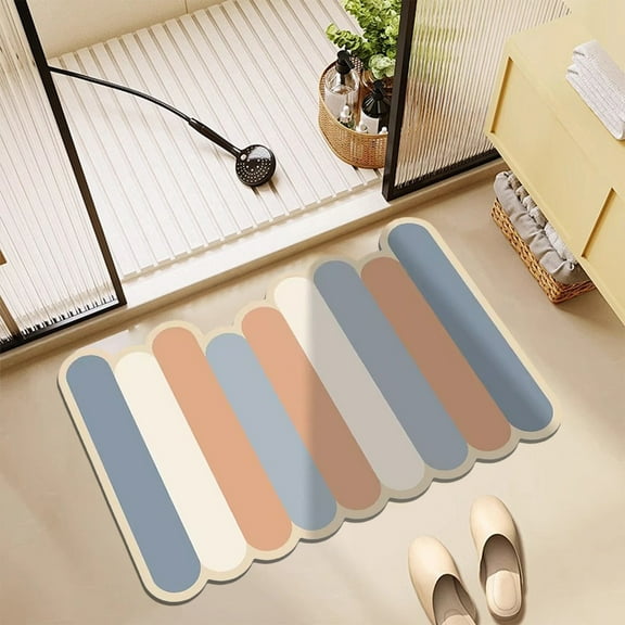 Hohaski Bath Rug Super Absorbent Dry Rubber Backing Non Slip Washable Bathroom Floor Mats Shower Rug for In Front of Bathtub Shower Room